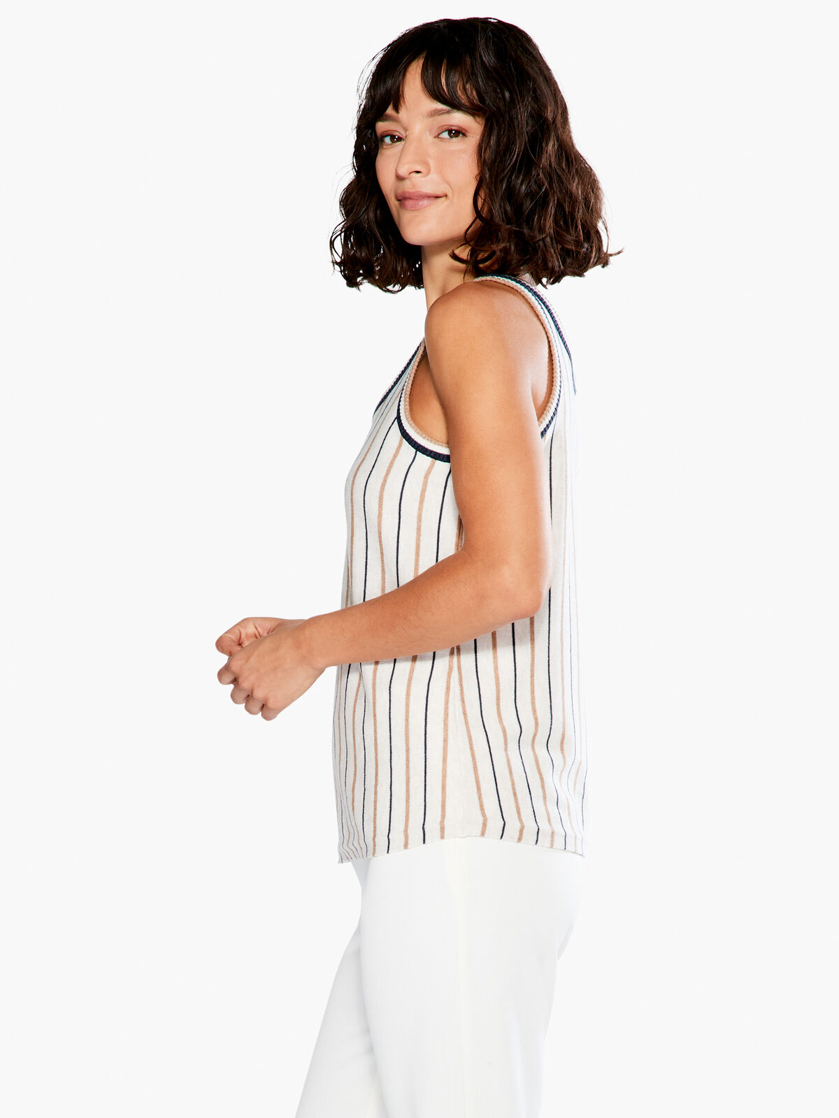 Neutral Striped Vital Tank