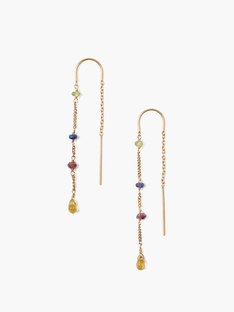 Woman Wears Chan Luu - Chain Earrings With Stones image number 0