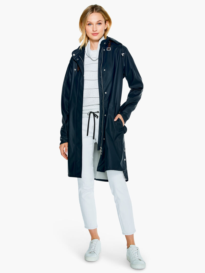 Woman Wears Ilse Jacobsen Long Raincoat image number 0