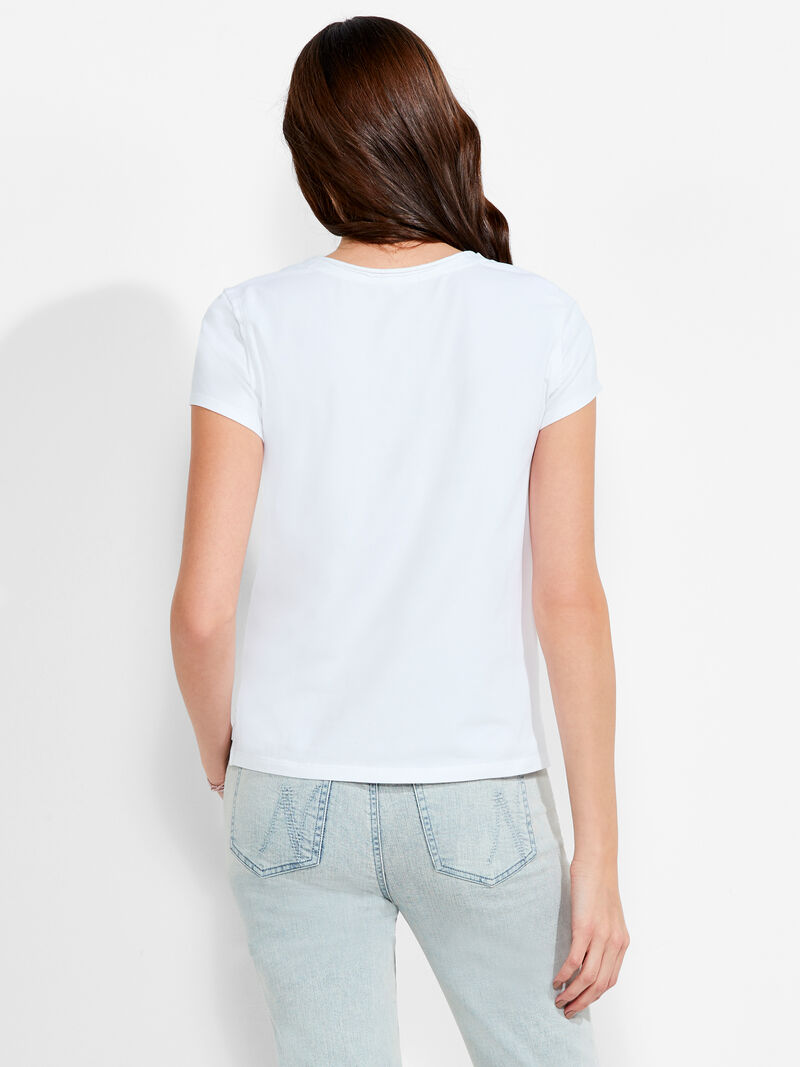 Woman Wears NZT Short Sleeve Roll V Tee image number 2