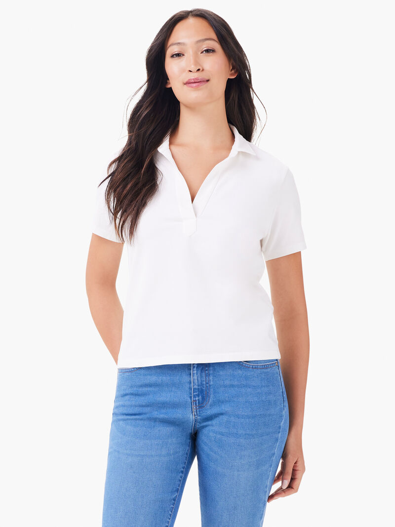 Woman Wears NZT Short Sleeve Polo Tee image number 0