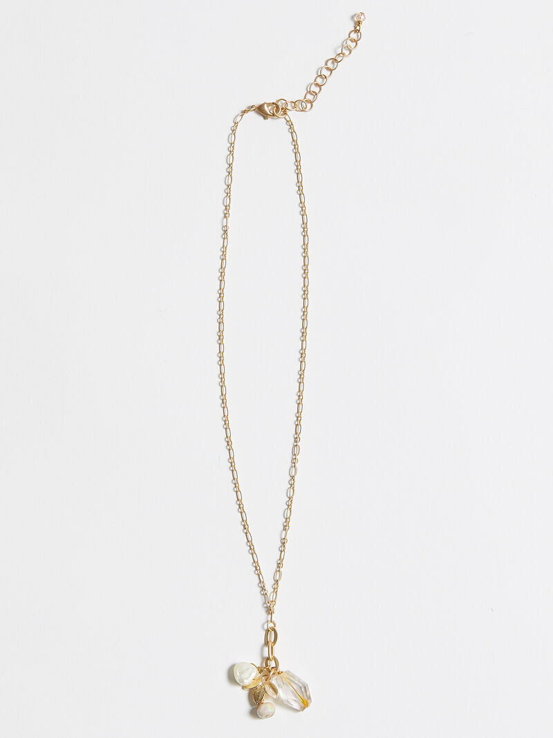Woman Wears 16 Inch Leaf Pendant Necklace image number 0