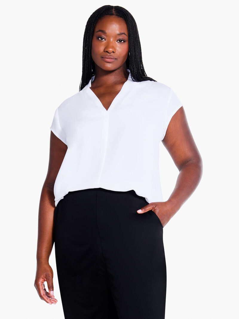 Woman Wears Cap Sleeve Day To Night Top image number 0