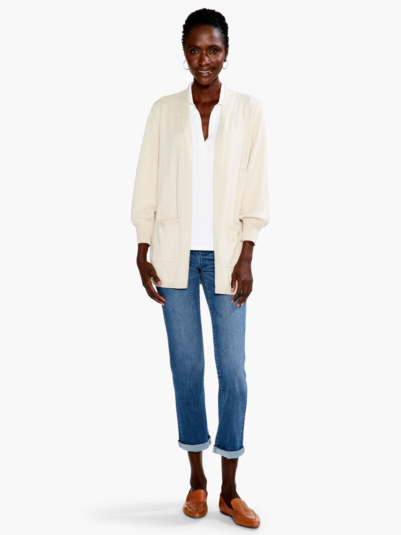 Woman Wears Coffee Run Cardigan image number 3
