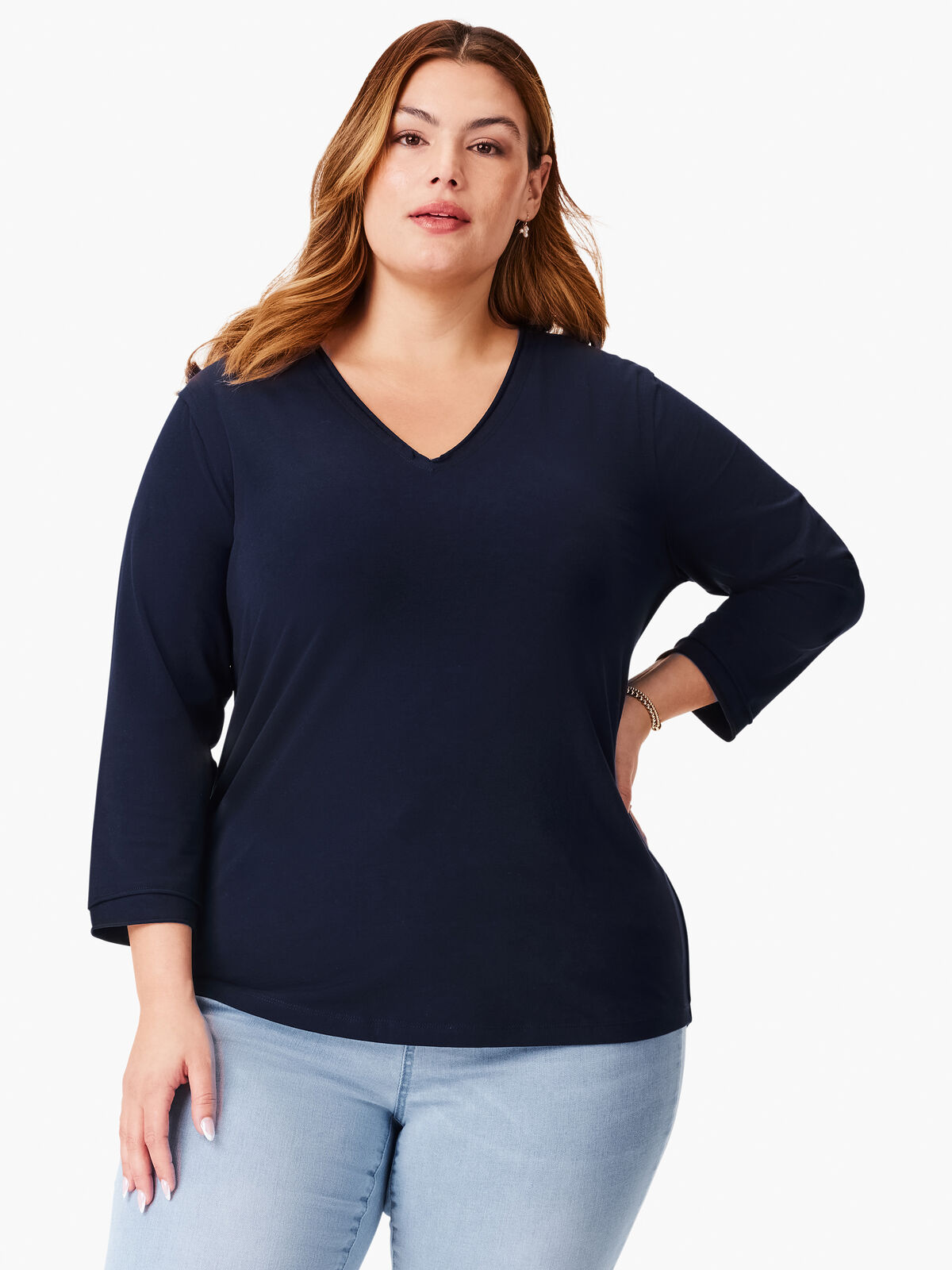 NZT 3/4 Sleeve Roll V Tee