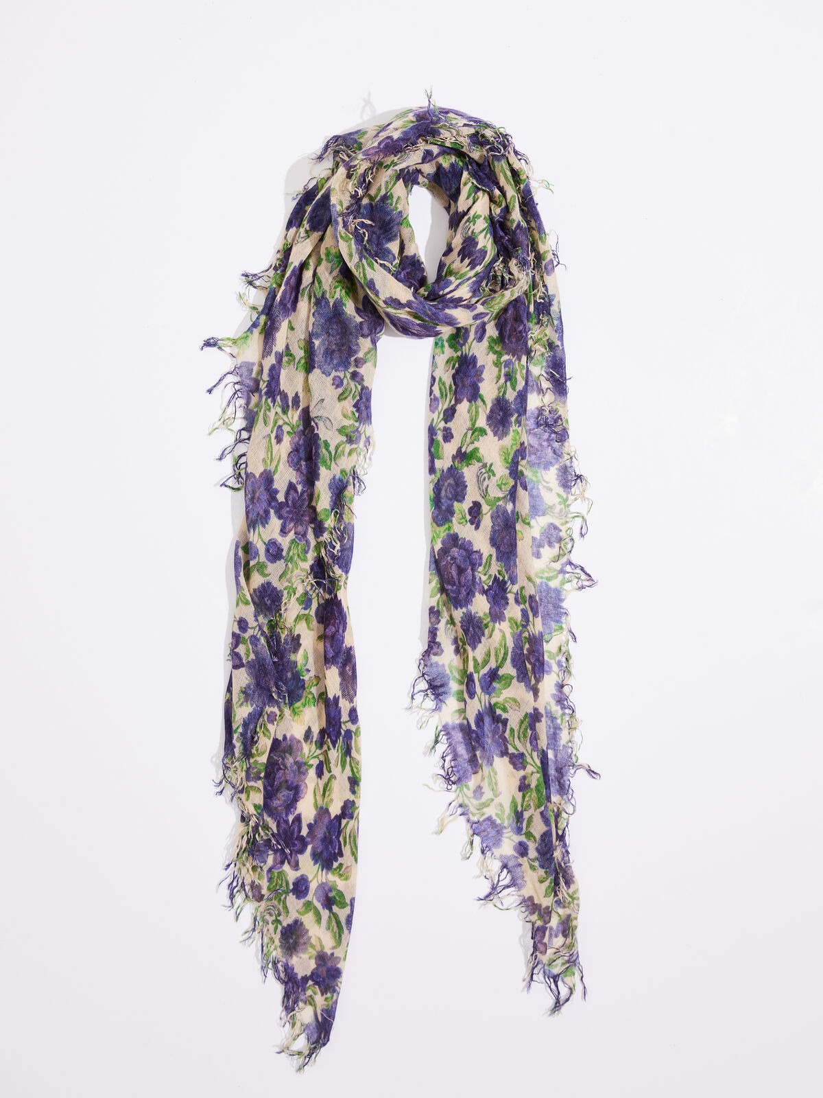 Chan Luu Floral Printed Scarf