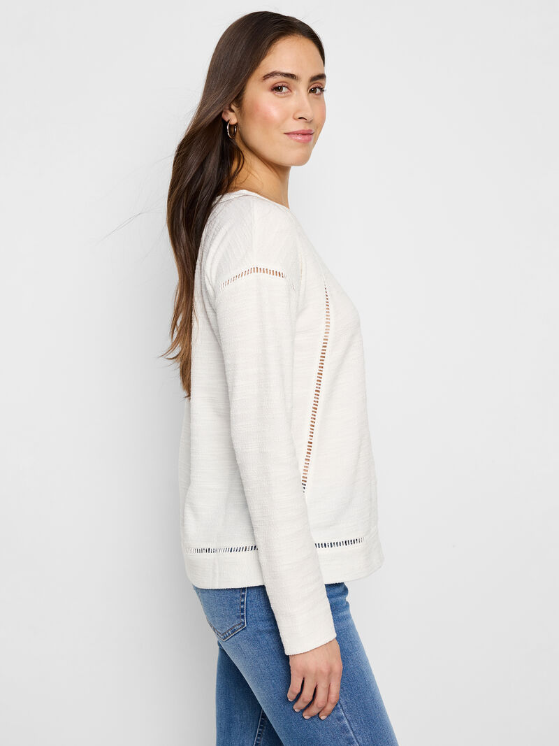 Woman Wears Seamed Texture Top image number 2
