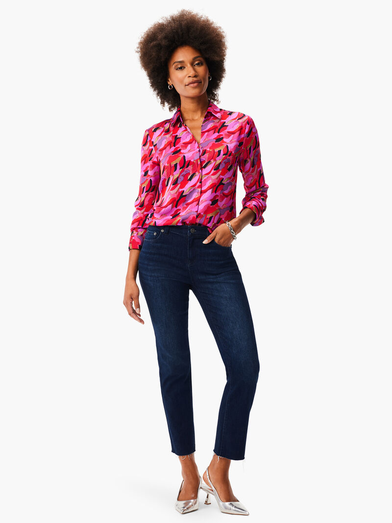 Woman Wears Petal Splash Shirt image number 4