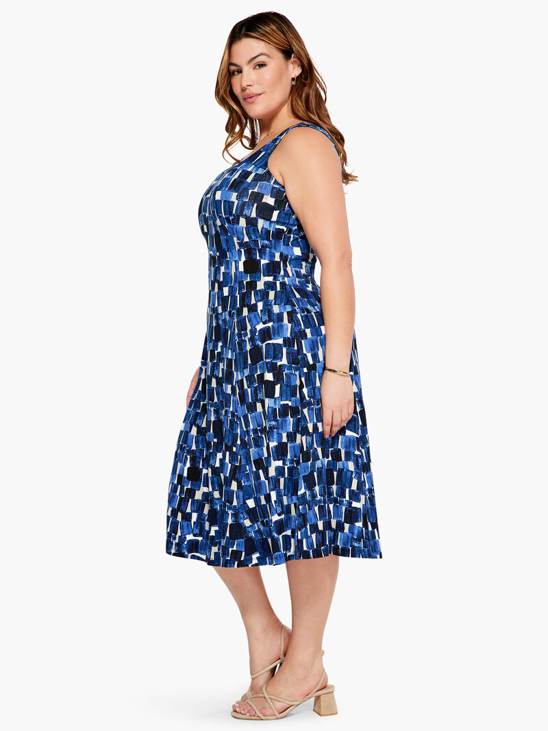 Woman Wears Artist Blocks Dress image number 1