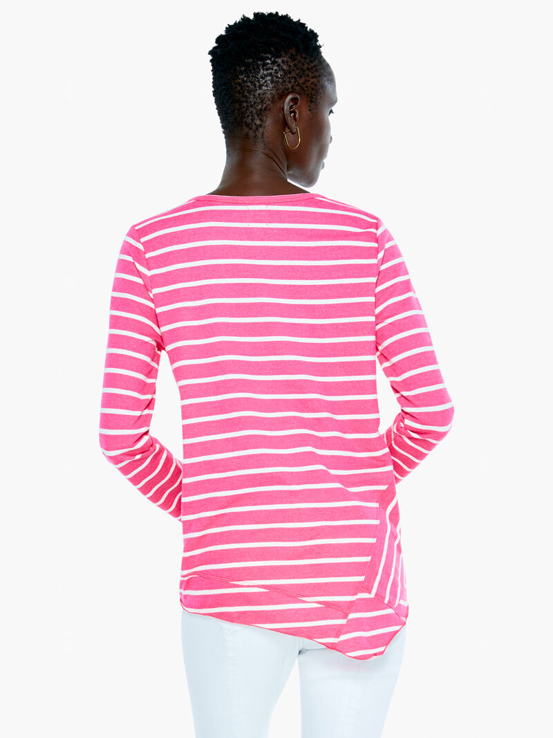 Woman Wears Striped Angle Top image number 3
