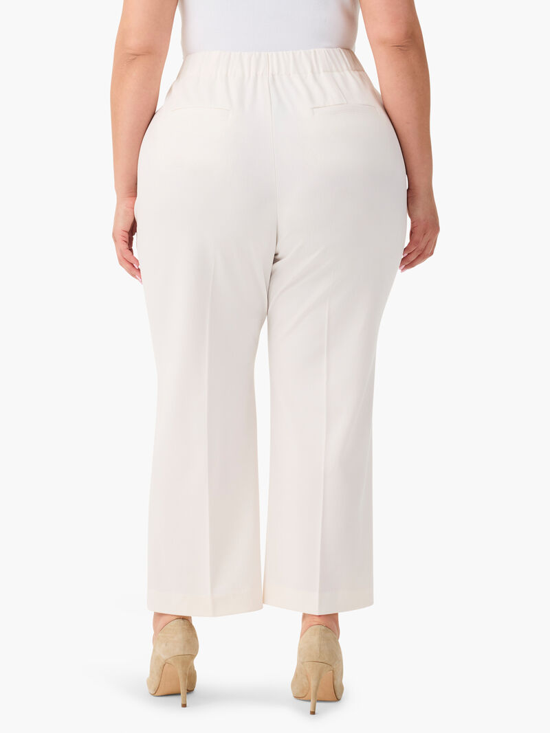 Woman Wears Avenue Summer Wide-Leg Crop Trouser image number 3