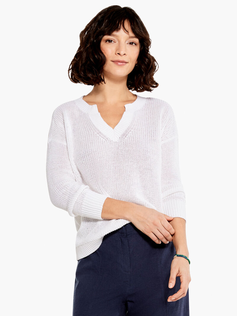 Summer Split Neck Sweater