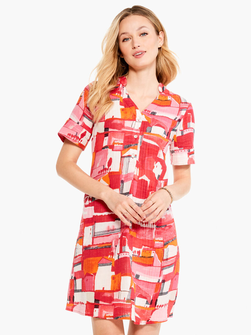 Woman Wears Paint The Town Gauze Dress image number 1