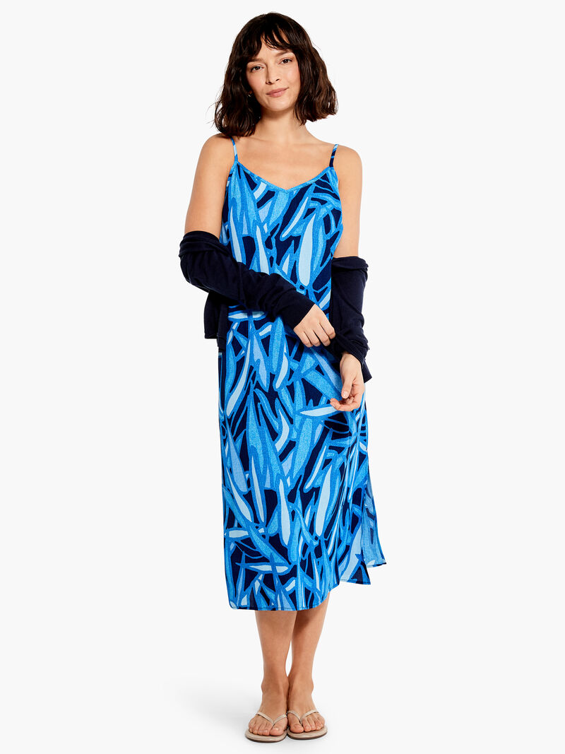 Woman Wears Sunset Jungle Slip Dress image number 0