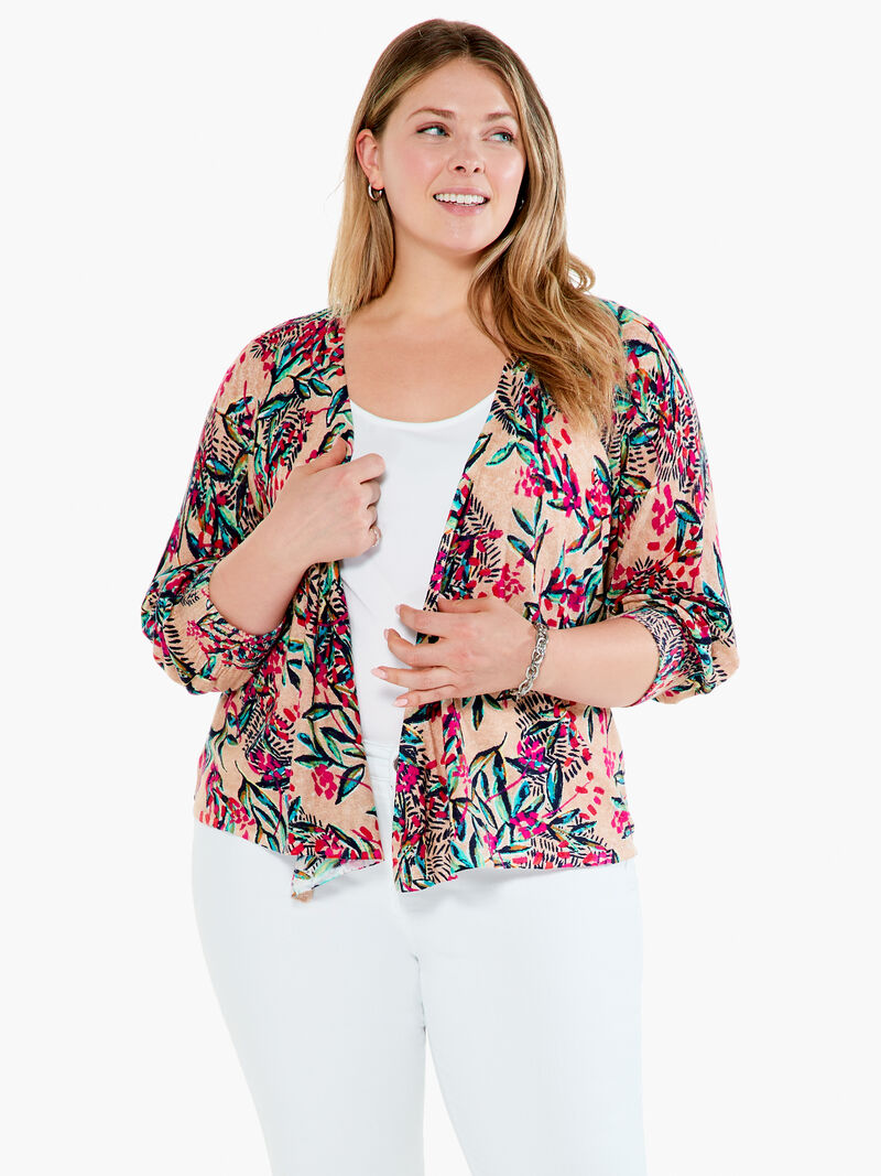 Woman Wears Cherry Blossom Cardigan image number 0