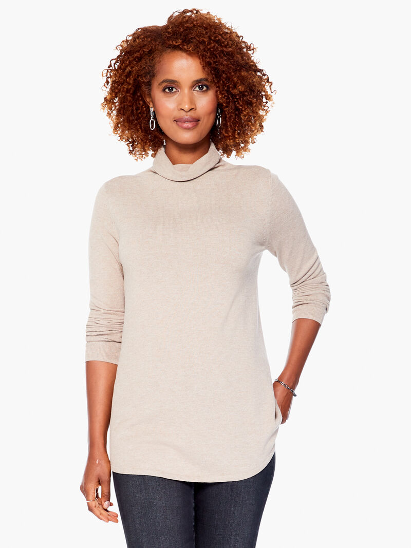 Woman Wears Vital Turtleneck Sweater image number 0