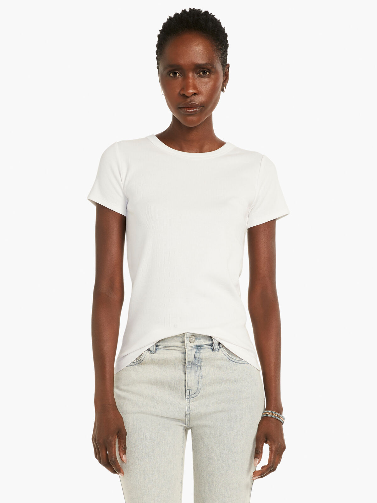 Perfect Knit Rib Short Sleeve Crew Tee