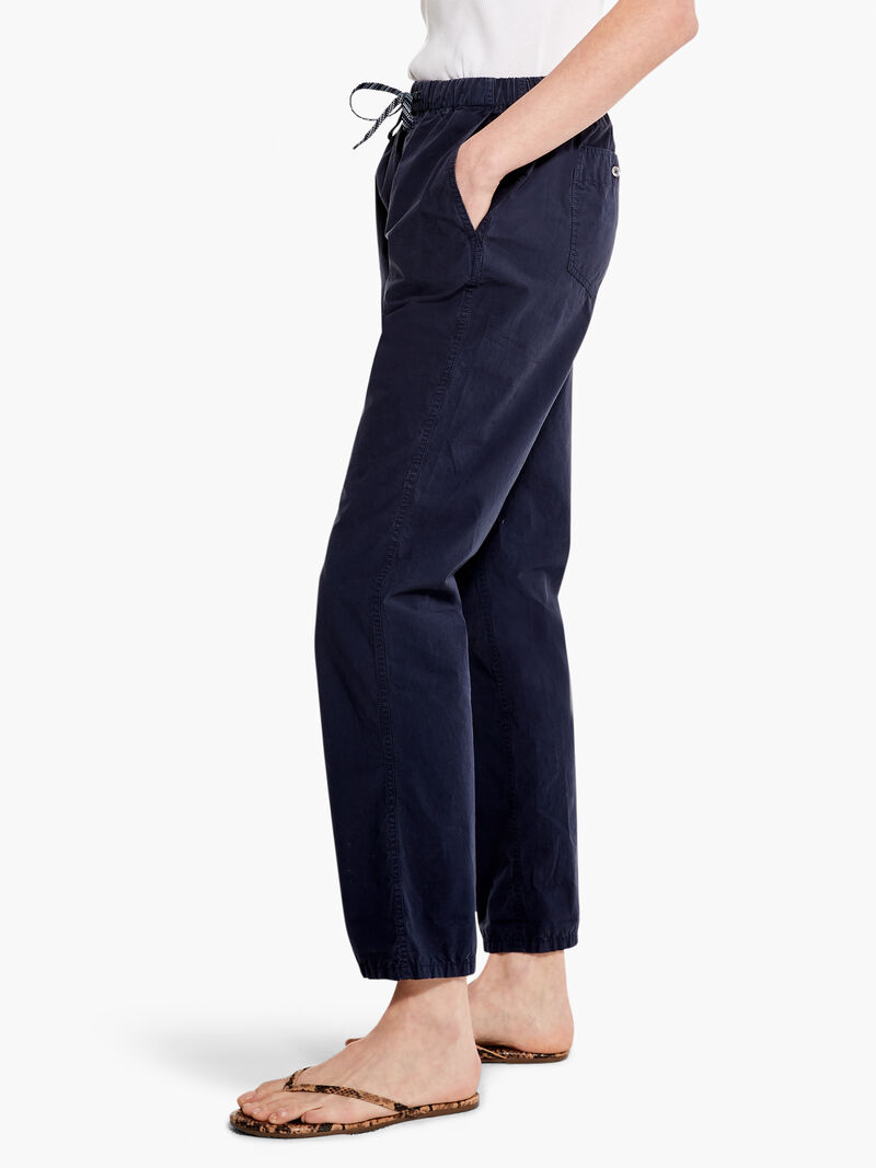 Woman Wears Cotton Poplin Relaxed Ankle Pant image number 2