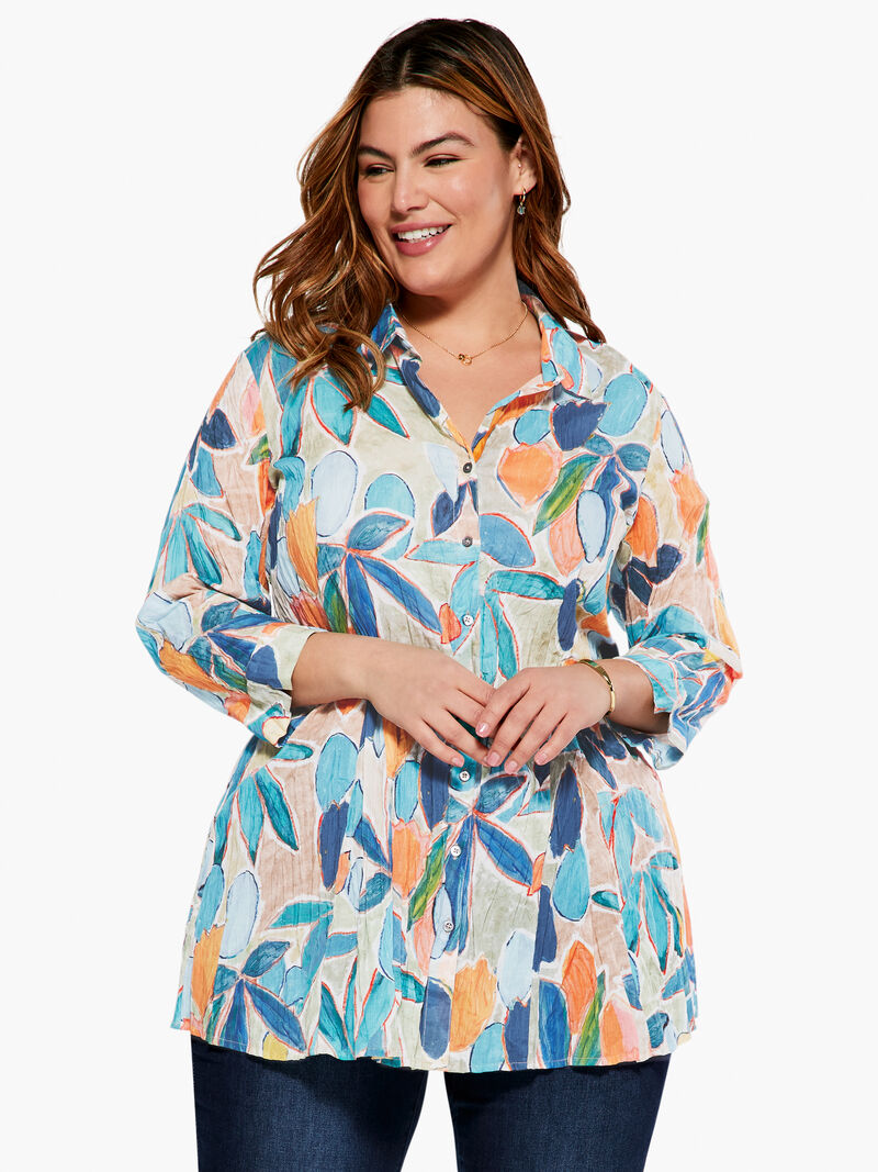 Citrus Grove Long Crinkle Shirt
