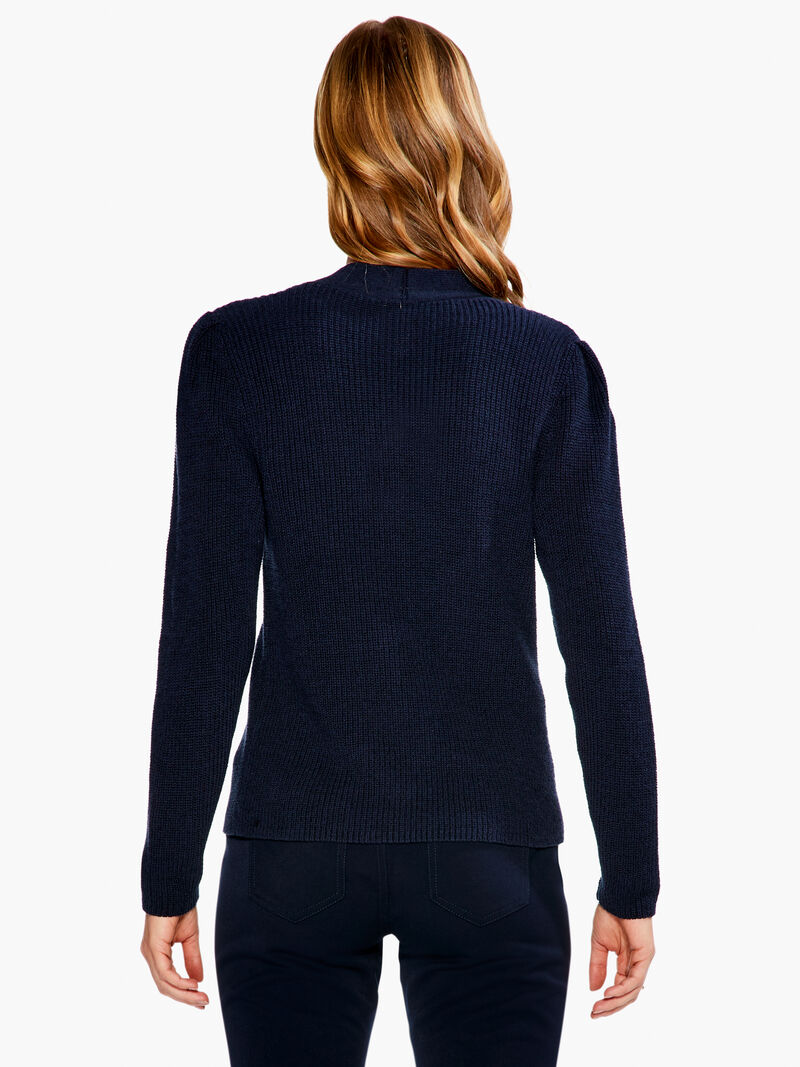 Woman Wears Shaker Knit Cardigan image number 2