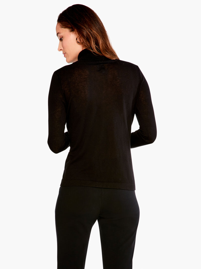 Woman Wears Turtleneck Sweater Tee image number 2