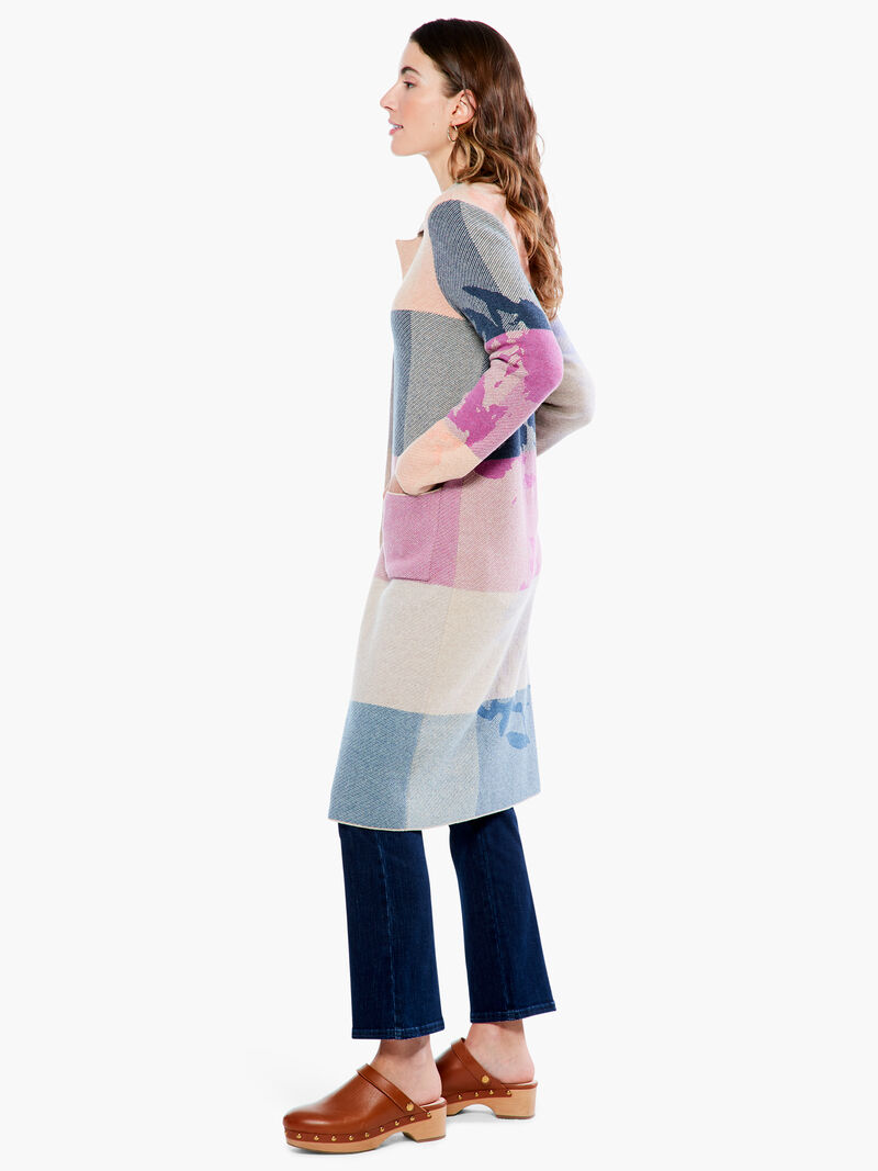 Woman Wears Placed Pattern Plaid Jacket image number 2