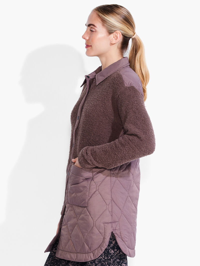 Quilted Mix Media Coat