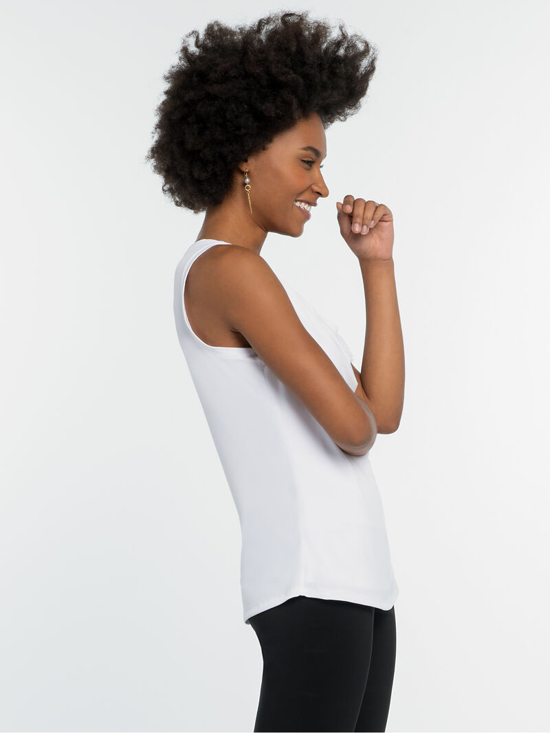 Woman Wears High Twist Drape Tank image number 1