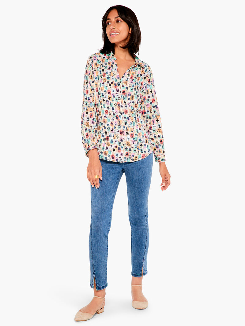 Woman Wears Have A Seat Live In Shirt image number 3