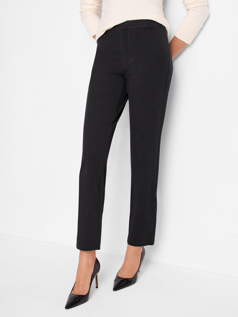 Woman Wears 28" Copley Straight Cotton Bi-Stretch Pant image number 0