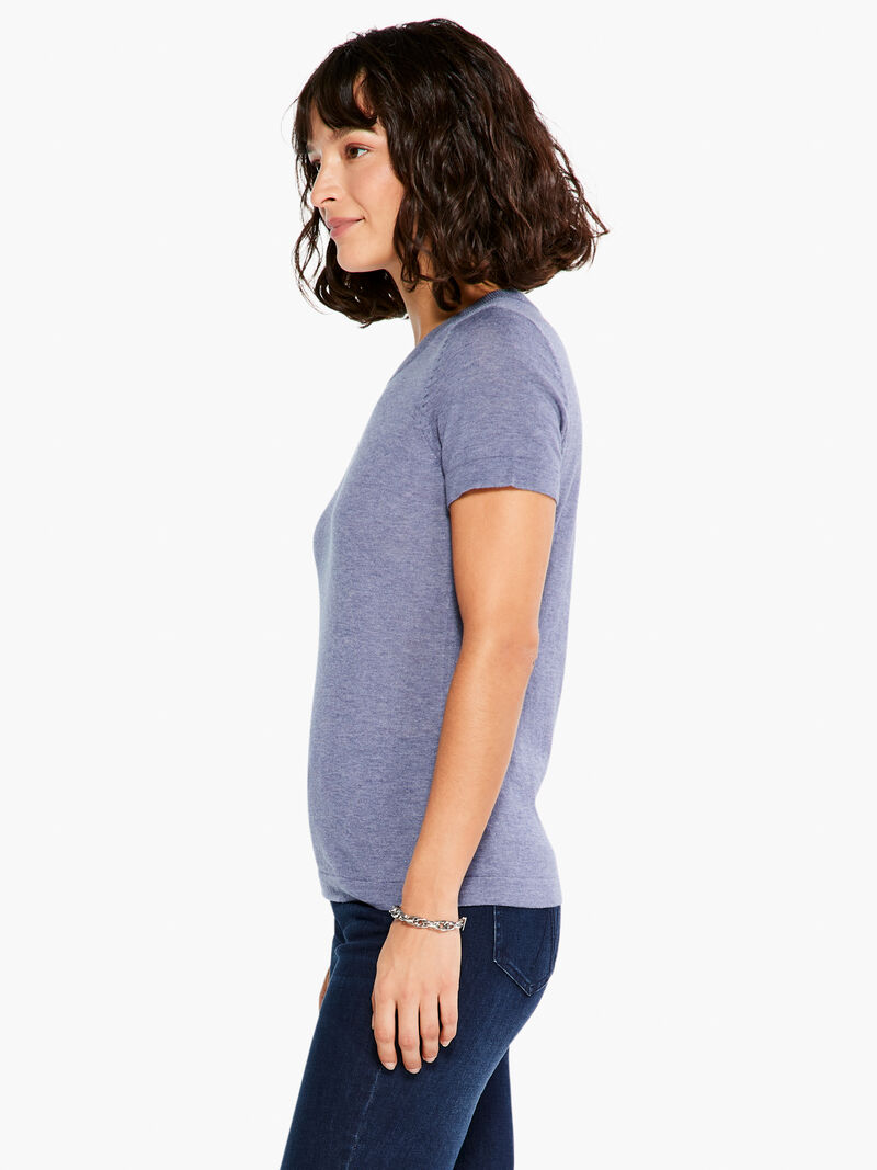 Crew Neck Short Sleeve Sweater Tee
