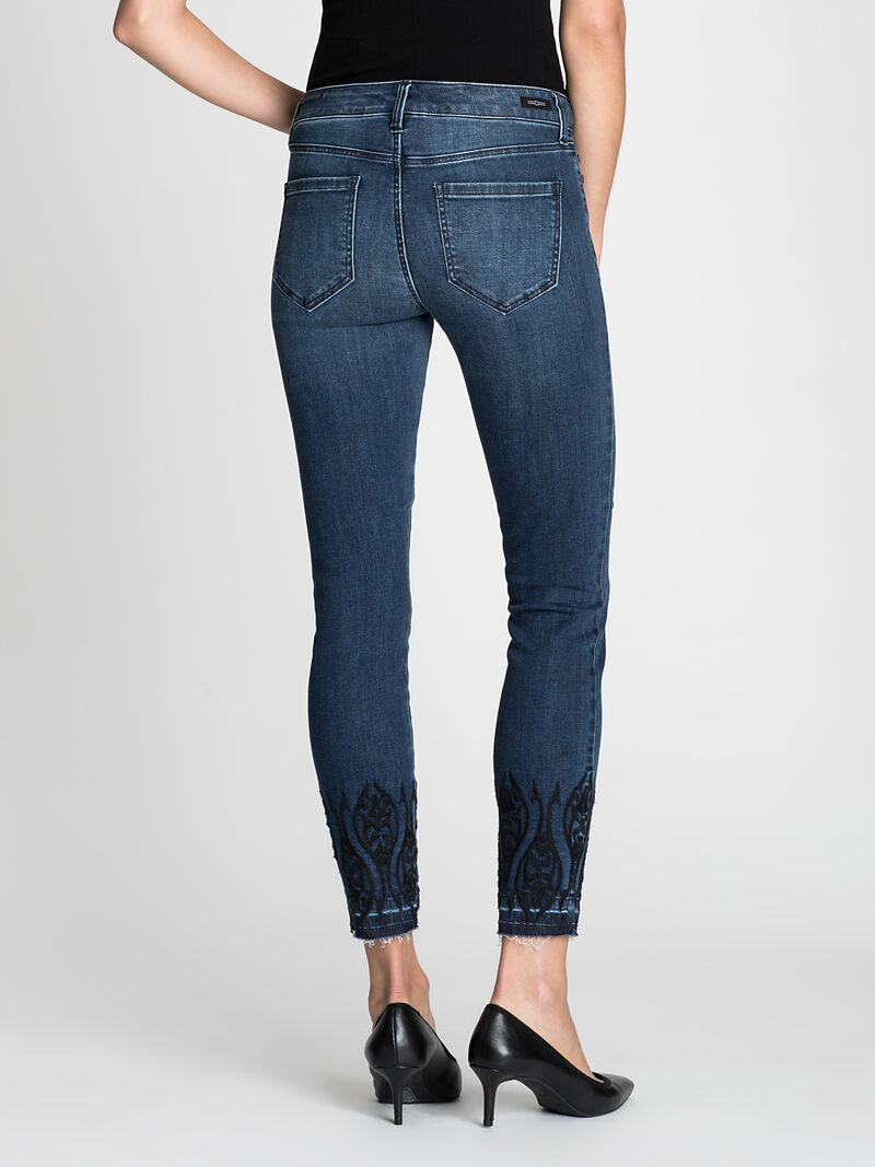 Woman Wears Abby Ankle Embroidered 27' image number 3