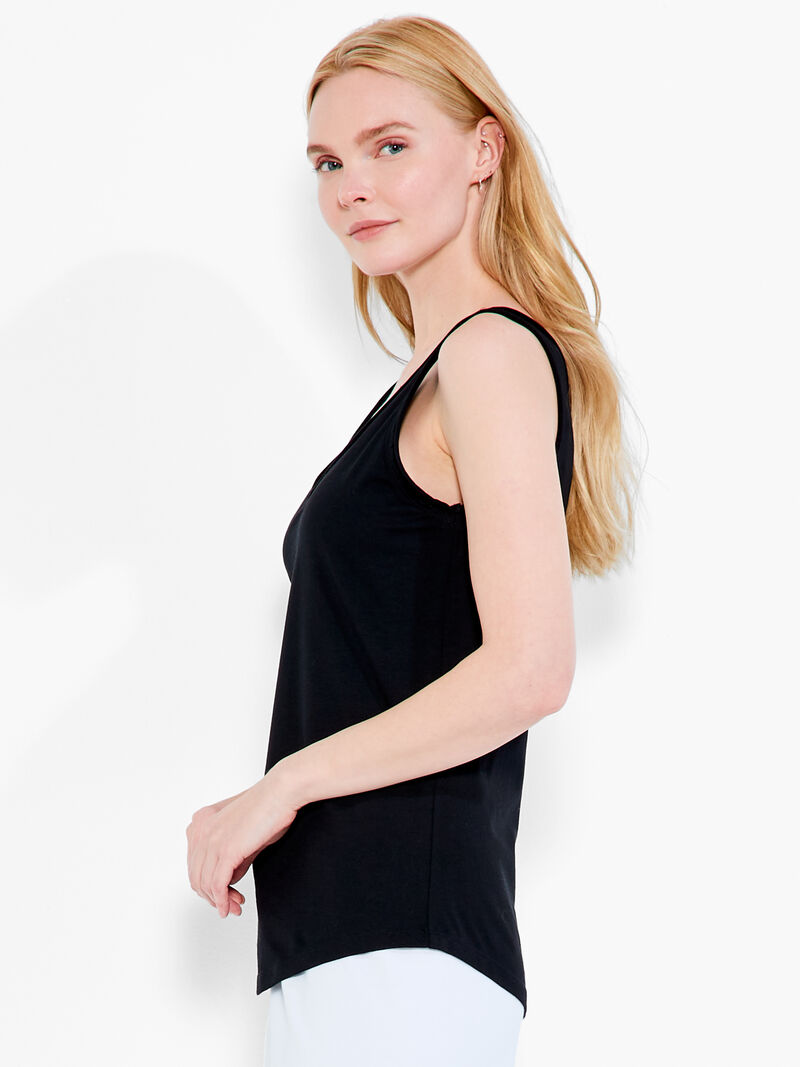 Woman Wears NZT Double V Tank image number 1