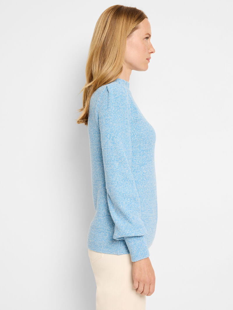 Woman Wears Waffle Stitch Sweater image number 2