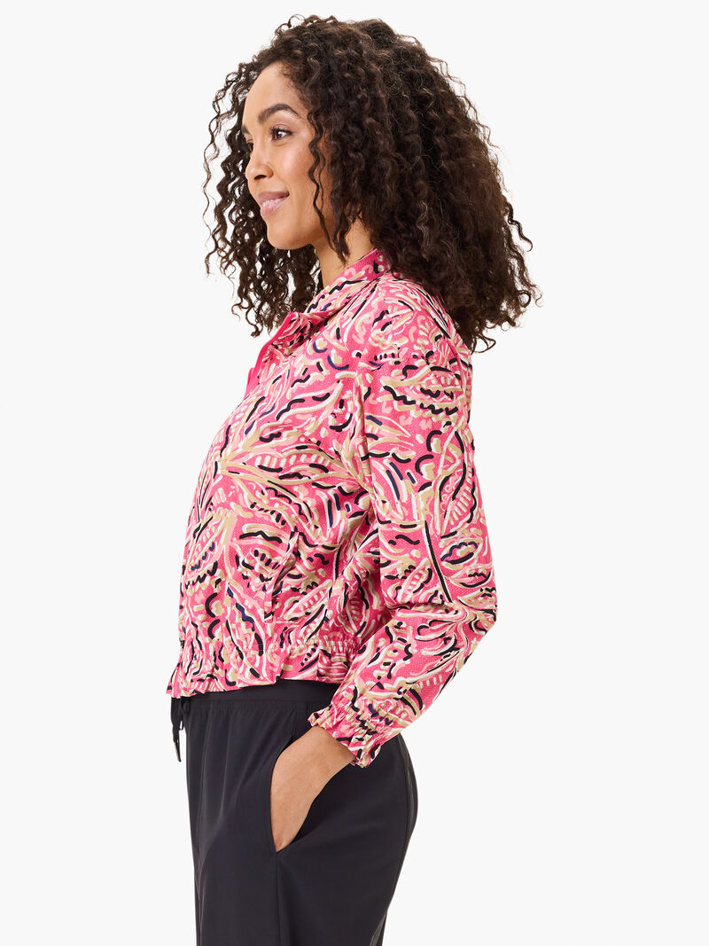 Woman Wears Tech Stretch Shadow Floral Jacket image number 2