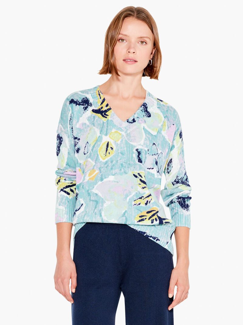 Woman Wears Greenhouse Garden Sweater image number 0