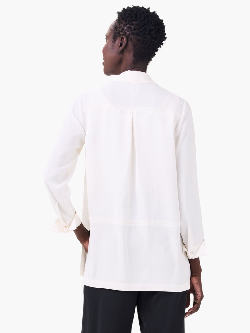 Woman Wears Crepe Mix Shirt image number 4