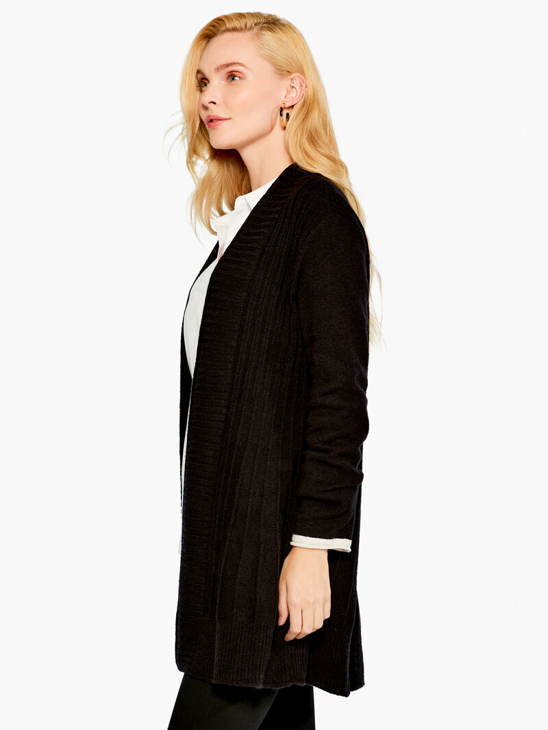 Woman Wears Cozy Up Twirl Cardigan image number 1