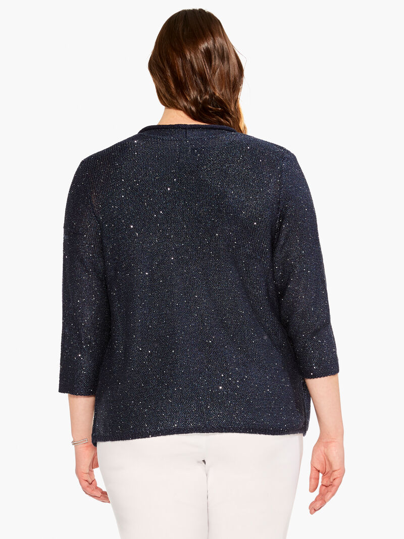 Woman Wears Sequin Cardigan image number 2