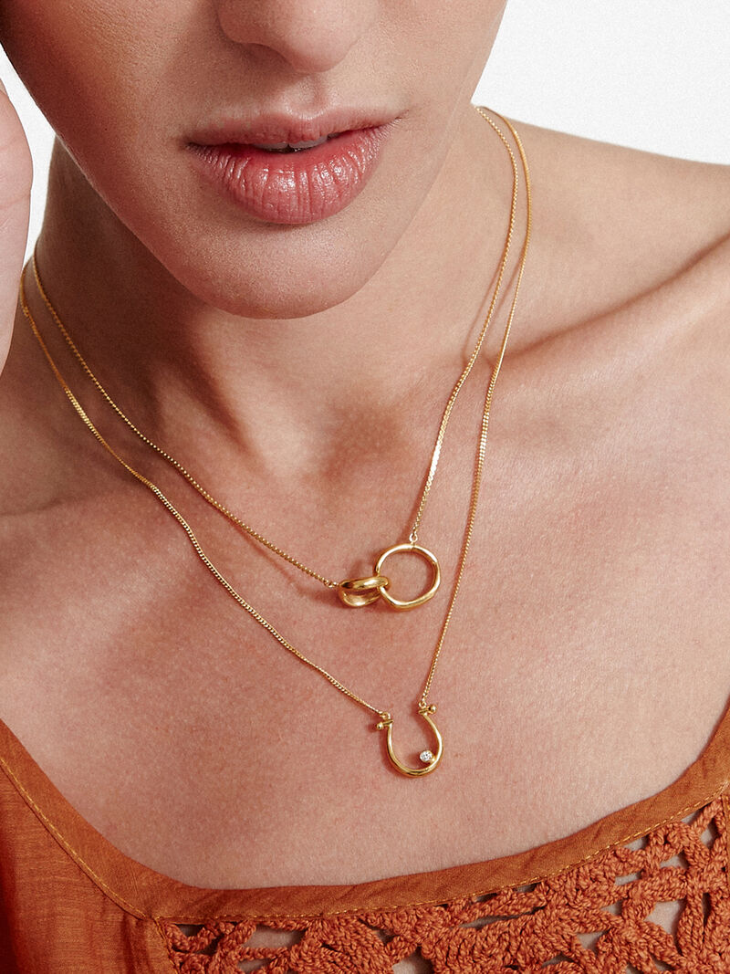 Woman Wears Chan Luu - Double Loop Necklace image number 2