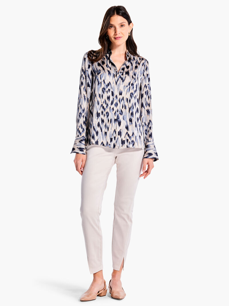 Woman Wears Misty Ikat Shirt image number 3