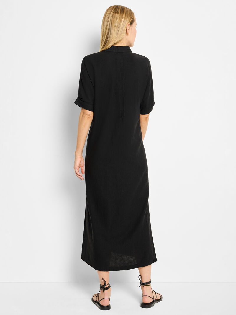 Woman Wears Rumba Linen Devon Tunic Dress image number 3
