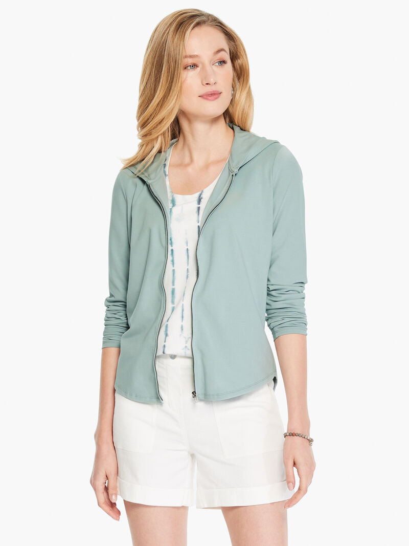 Woman Wears Ruffled Up Perfect Knit Jacket image number 0