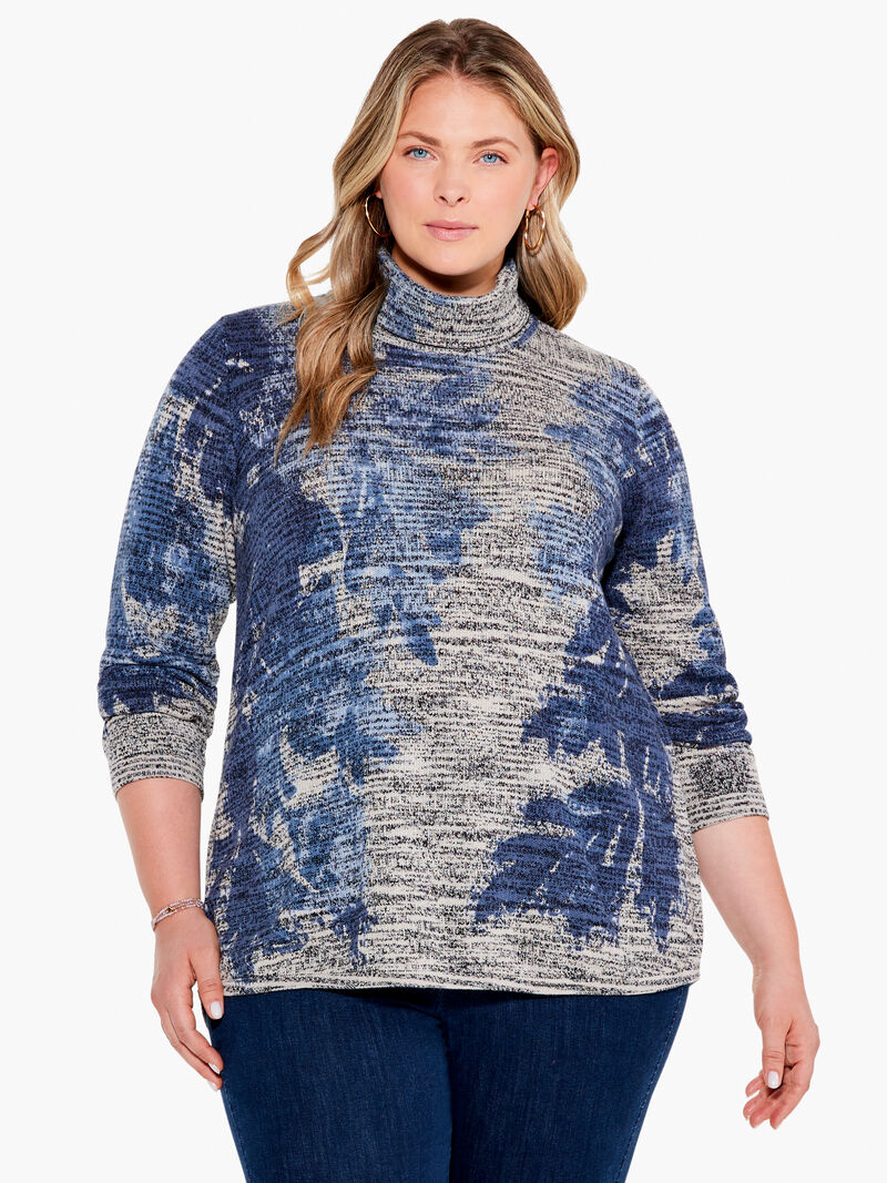 Woman Wears Shadow Mix Sweater image number 0