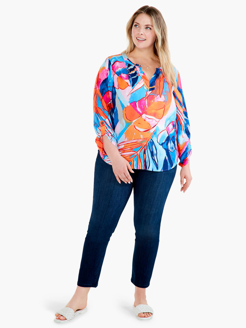 Woman Wears Tropical Mirage Top image number 3