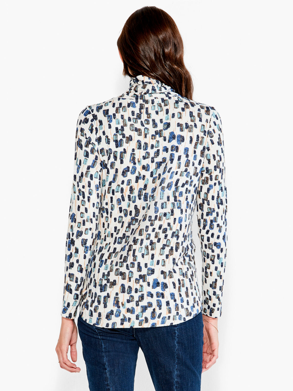 NZT Abstract Blocks Long Sleeve Turtleneck