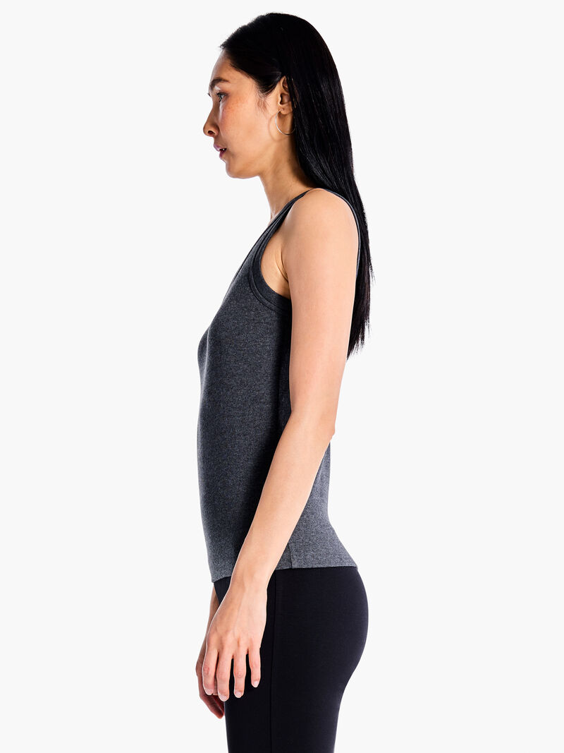 Woman Wears Perfect Knit Rib Scoop Tank image number 1
