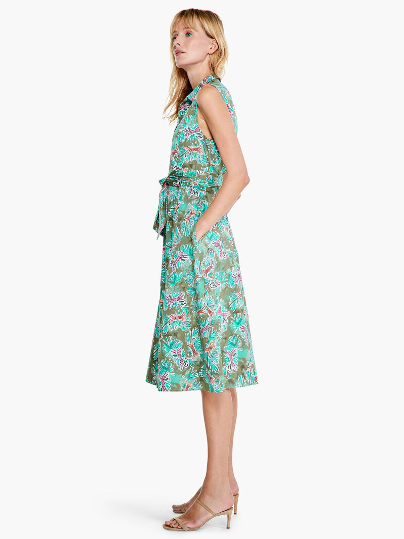 Woman Wears Pouncing Panthers Shirt Dress image number 2