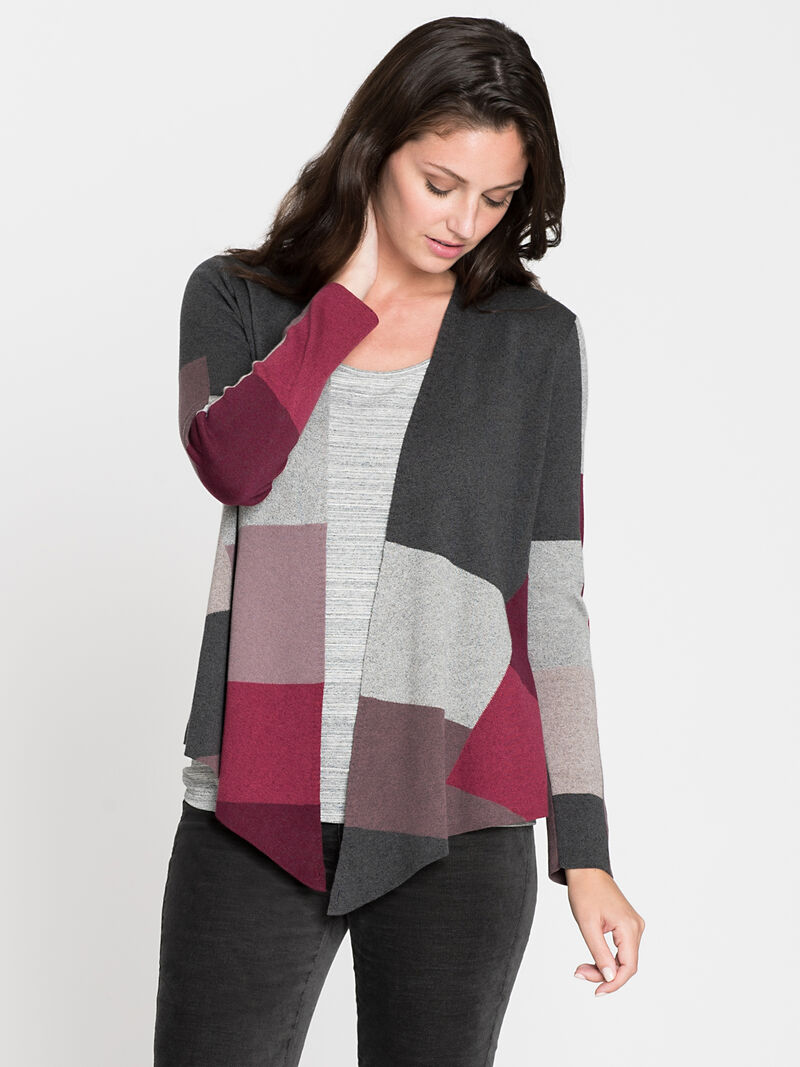 
                    Rich Colorblock Cardigan