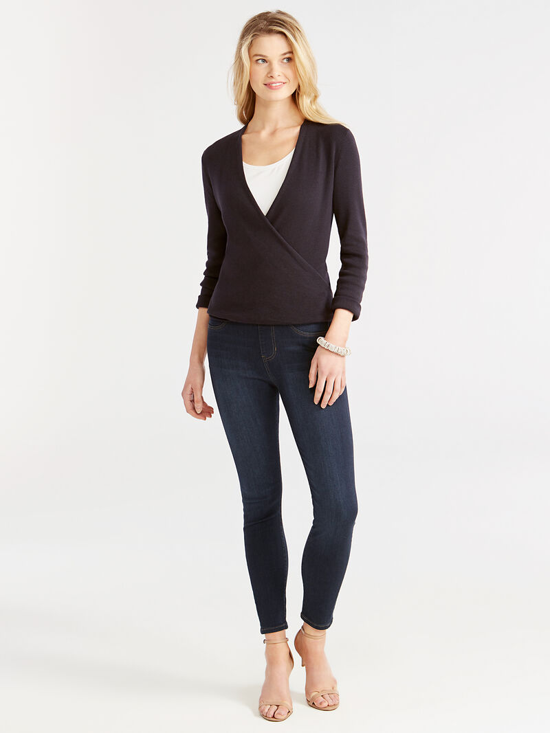 Woman Wears 4-Way Cardigan image number 3
